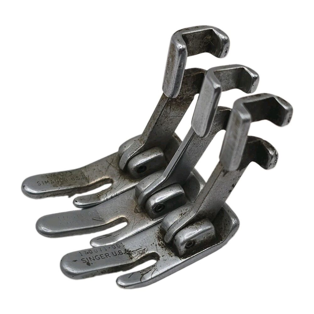 Singer 170071-001 Slant Shank Presser Feet 3-PK Vintage 301 404 500 600 Straight
